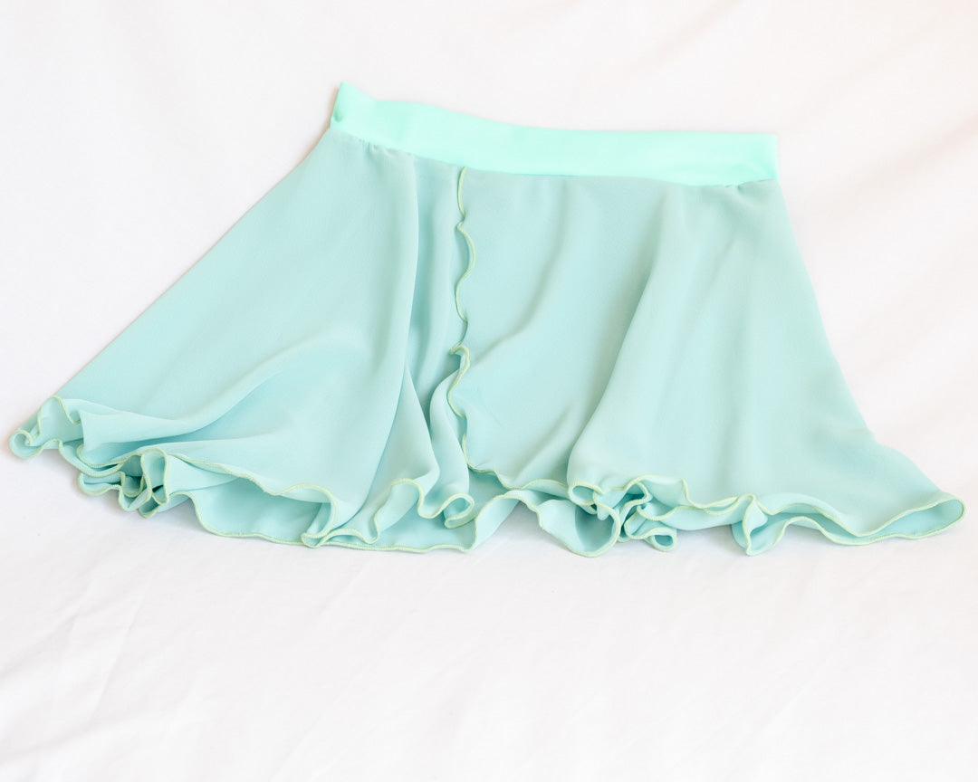 Chiffon wrap skirt on lycra band