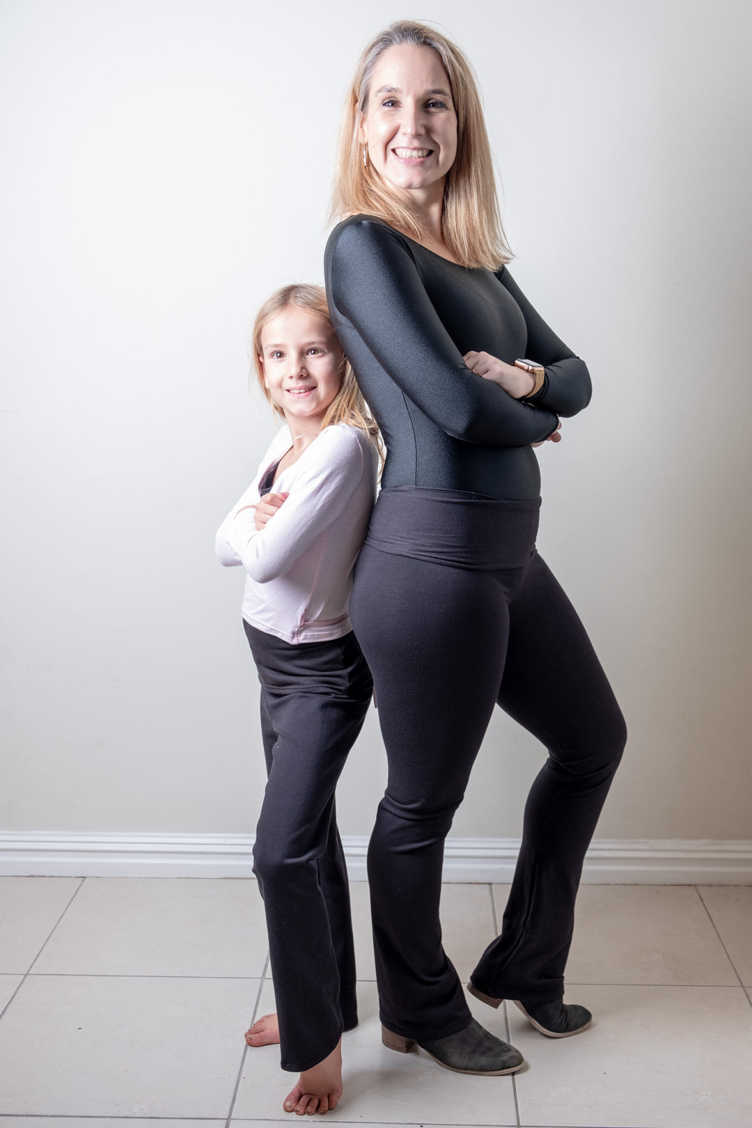 Jazz pants - Black cotton lycra